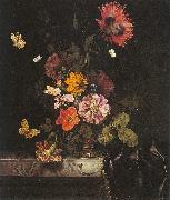 Lachtropius, Nicolaes Flowers in a Gold Vase oil